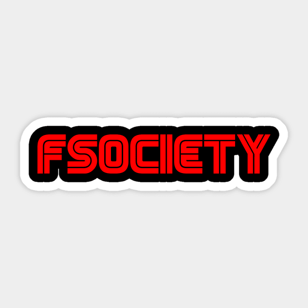 Fsociety (Mr. Robot) Sticker by Widmore